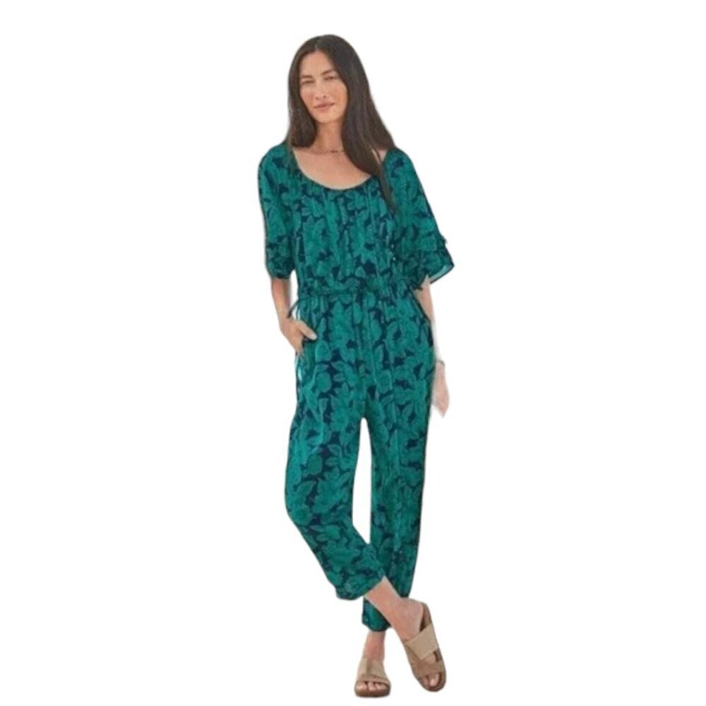 Sundance Grand Bays Green Blue Floral Jumpsuit
